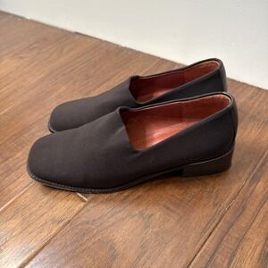 Donald Pliner Square Toe Block Heels Shoes Women 6.5 M Brown Office Quiet Luxury